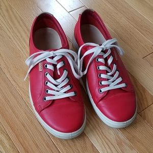 ecco red sneakers